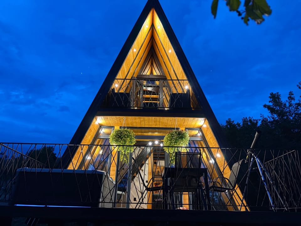 A Frame Luxury House With Hot Tub near Travnik ❤️
